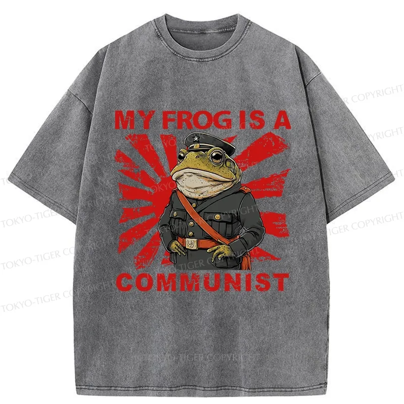 Tokyo-Tiger Funny Frog-ism Washed T-Shirt