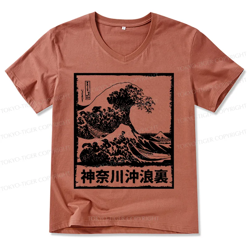 Tokyo-Tiger Legendary Wave V-Neck Classic T-Shirt