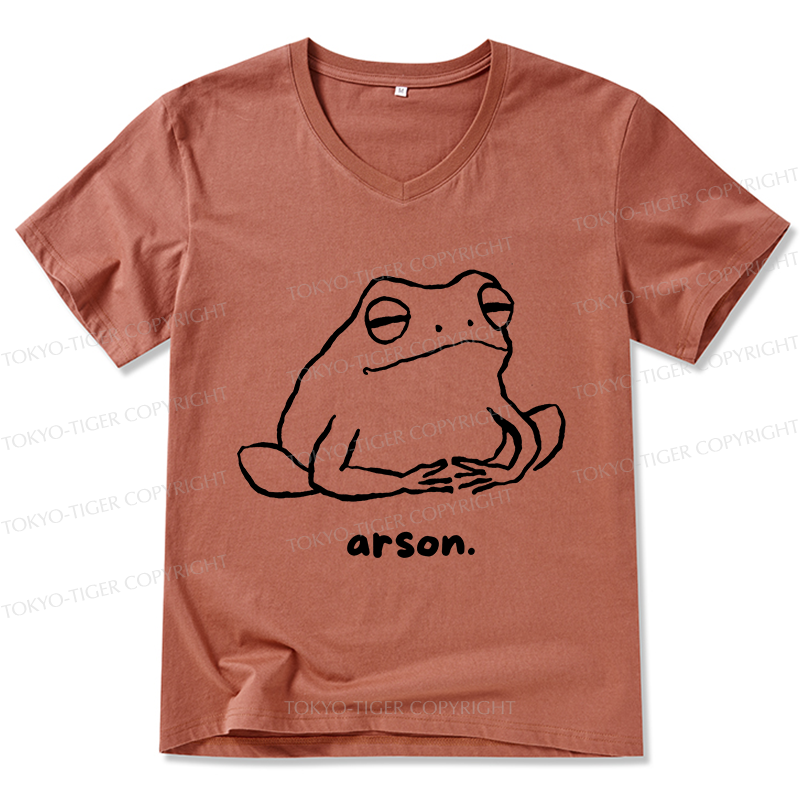 Tokyo-Tiger Japan Arsonist Frog V-Neck Classic T-Shirt