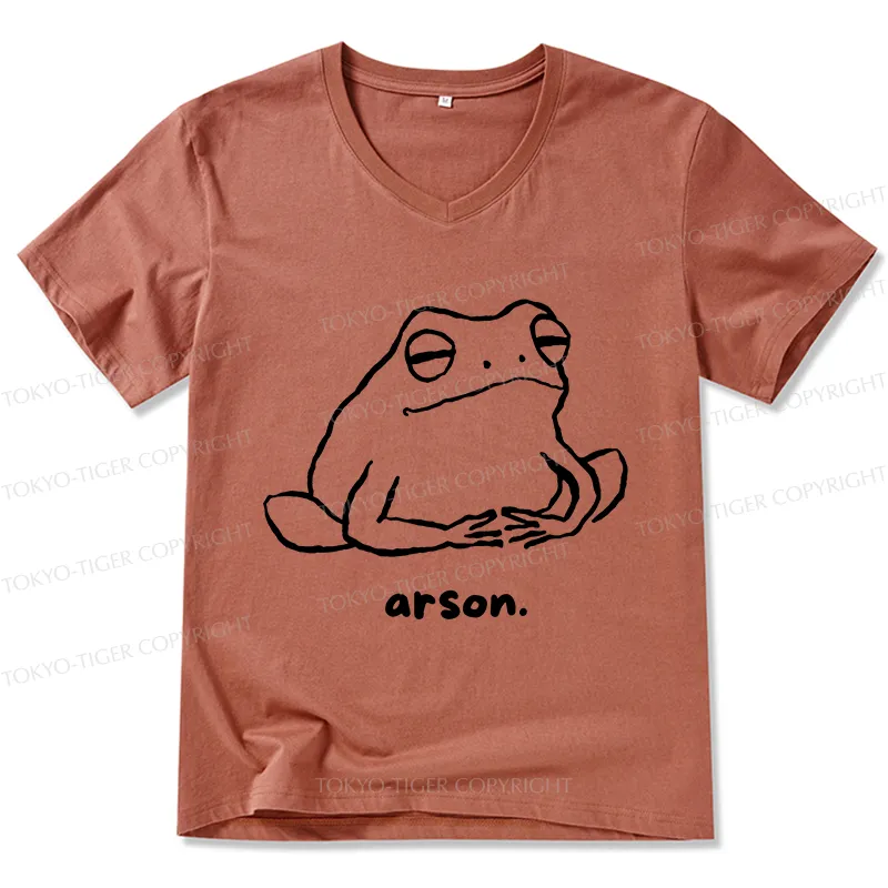 Tokyo-Tiger Japan Arsonist Frog V-Neck Classic T-Shirt