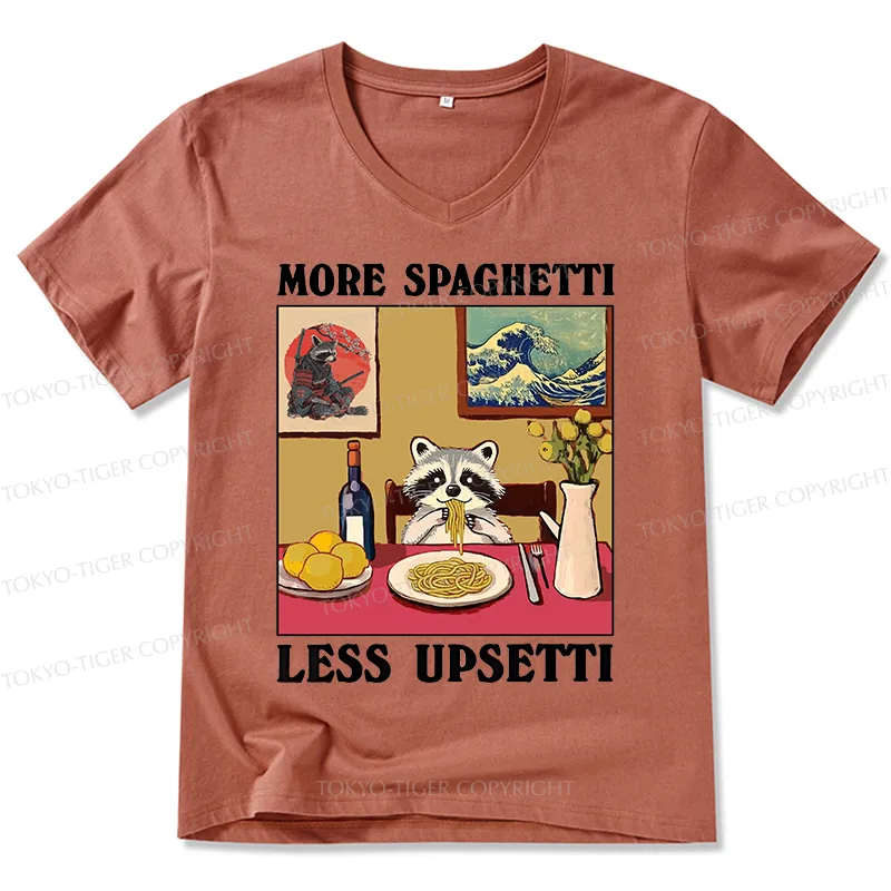 Tokyo-Tiger More Spaghetti Less Upsetti Japanese V-Neck Classic T-Shirt