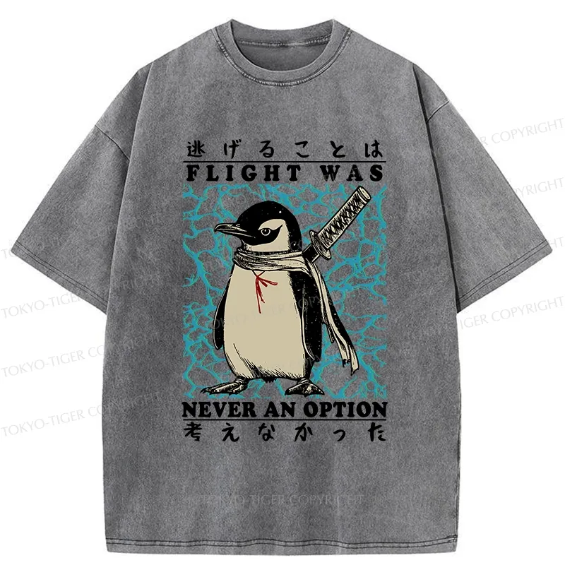 Tokyo-Tiger Ninja Penguin Washed T-Shirt