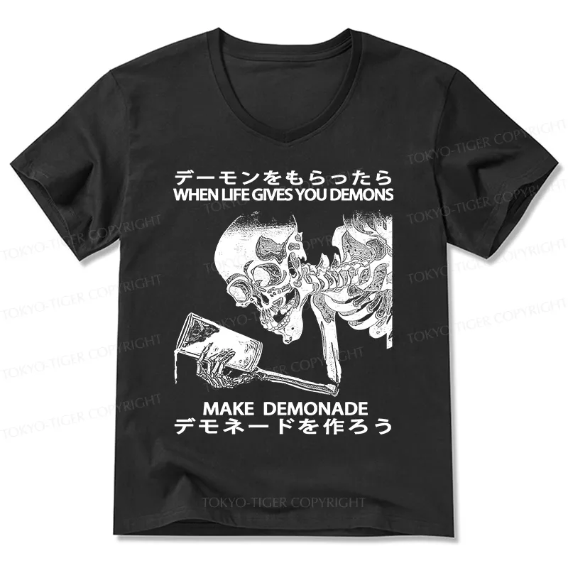 Tokyo-Tiger Make Demonade Funny V-Neck Classic T-Shirt Sale