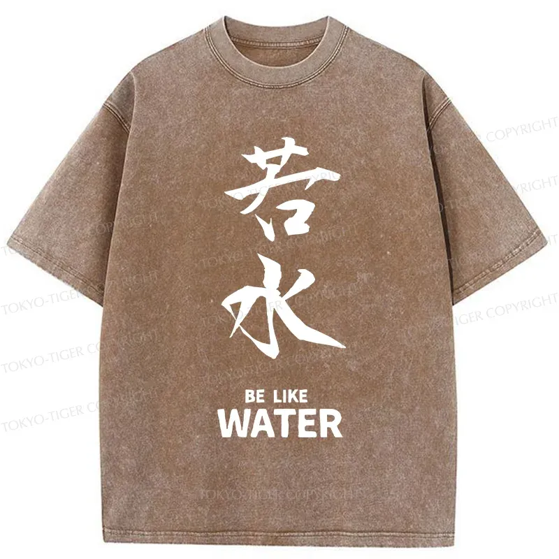 Tokyo-Tiger Feeling As Calm As Water Washed T-Shirt
