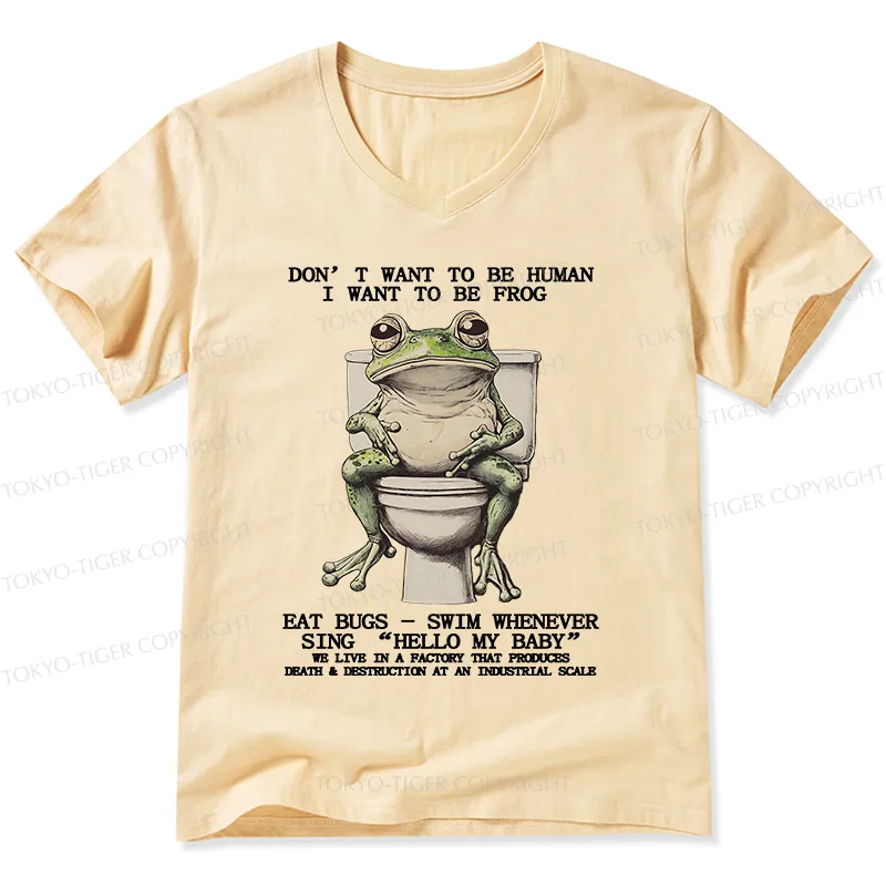 Tokyo-Tiger I Just Want To Be A Frog V-Neck Classic T-Shirt