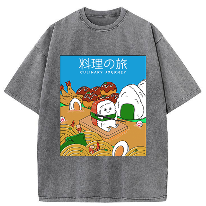 Tokyo-Tiger A Culinary Journey Of Sushi Washed T-Shirt