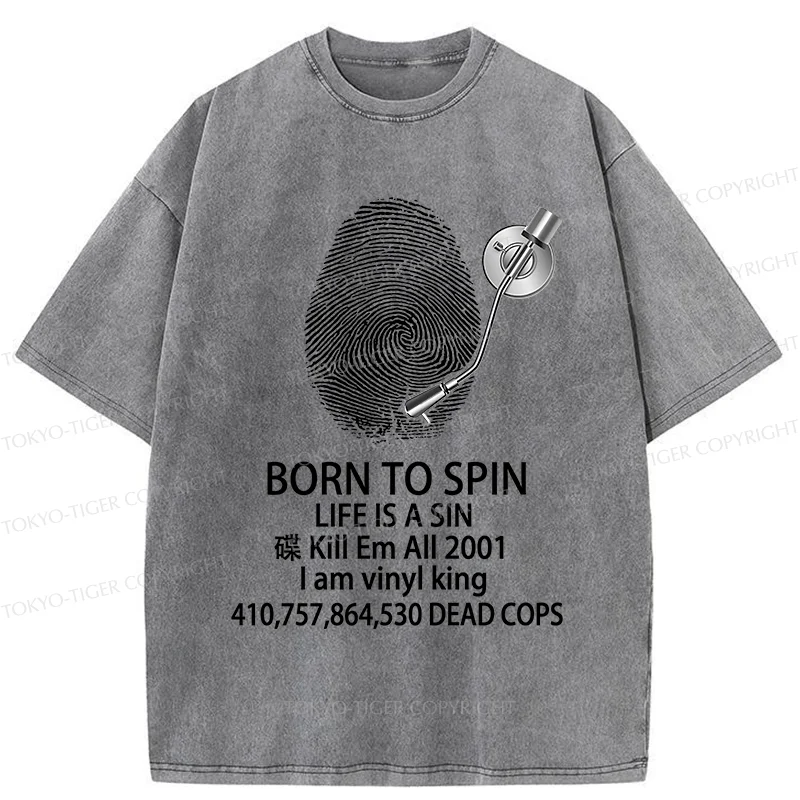 Tokyo-Tiger Born For Music Washed T-Shirt