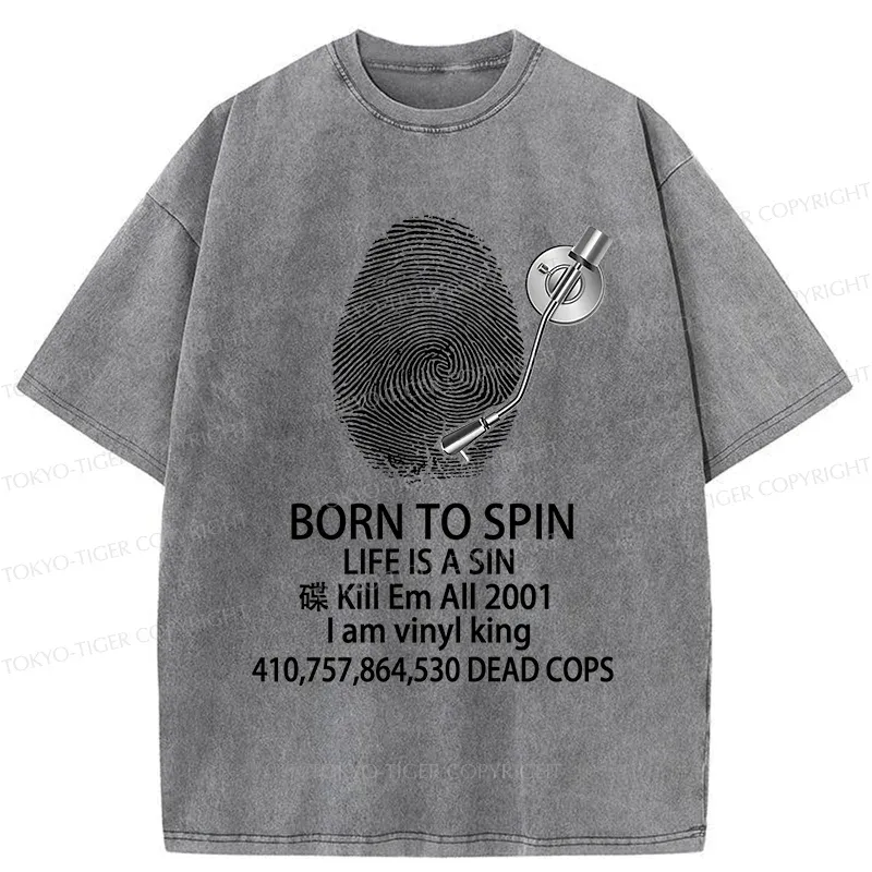 Tokyo-Tiger Born For Music Washed T-Shirt