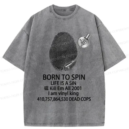 Tokyo-Tiger Born For Music Washed T-Shirt