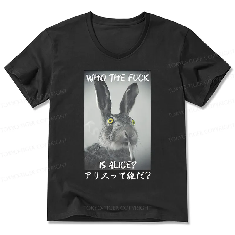Tokyo-Tiger Who Is Alice? V-Neck Classic T-Shirt Sale