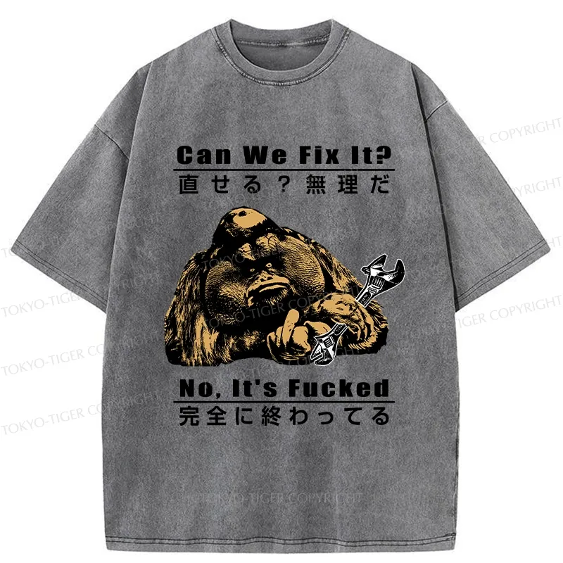 Tokyo-Tiger Can The Orangutans Fix It Washed T-Shirt