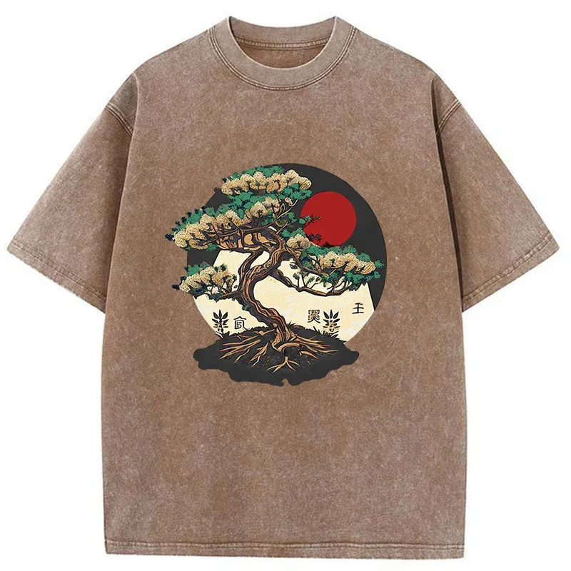Tokyo-Tiger Japanese Bonsai Vintage Washed T-Shirt