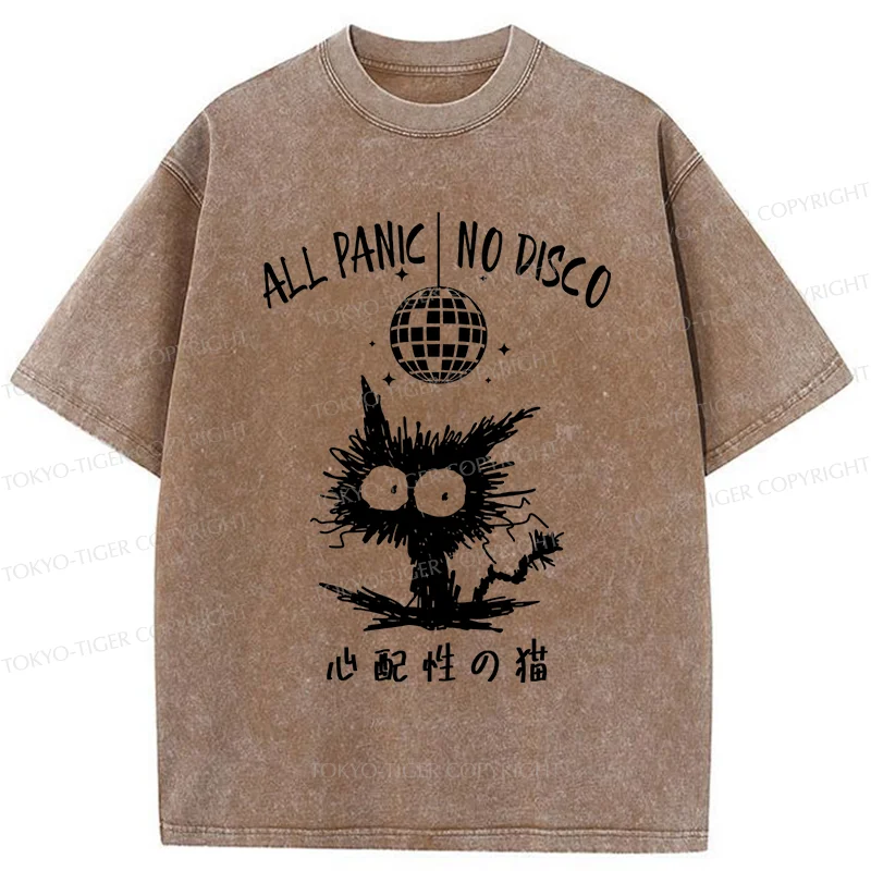 Tokyo-Tiger Anxious Cat Washed T-Shirt