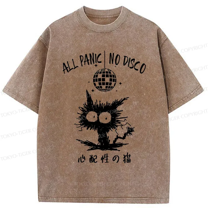 Tokyo-Tiger Anxious Cat Washed T-Shirt