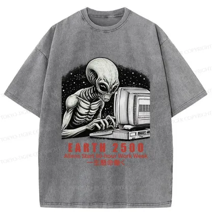 Tokyo-Tiger Alien Work Washed T-Shirt