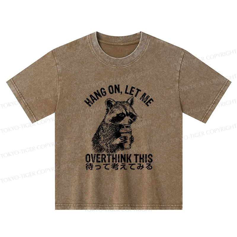 Tokyo-Tiger Overthink Raccoon Kids Washed T-Shirt