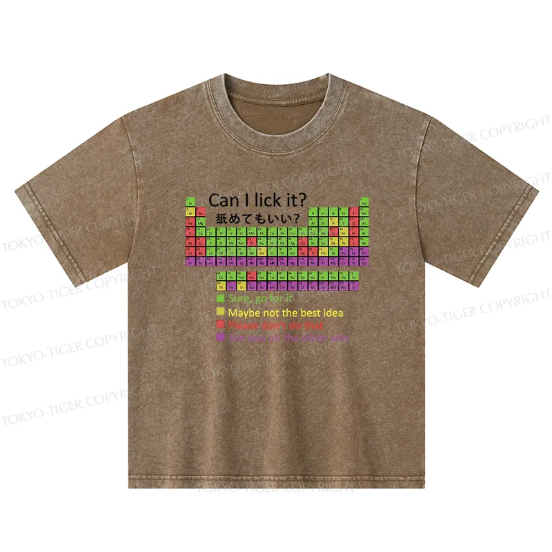 Tokyo-Tiger I Can I Lick It Kids Washed T-Shirt