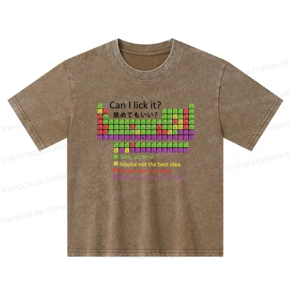 Tokyo-Tiger I Can I Lick It Kids Washed T-Shirt