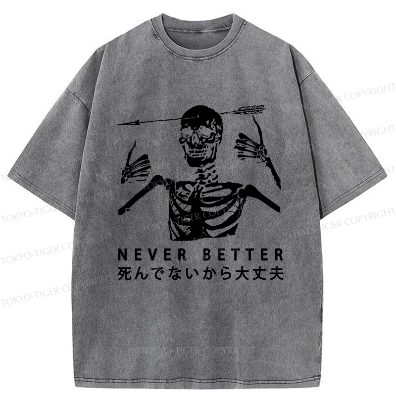 Tokyo-Tiger It's Okay Because I'm Not Dead Washed T-Shirt