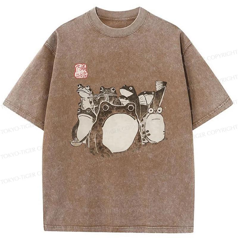 Tokyo-Tiger Japanese Frog Team Washed T-Shirt