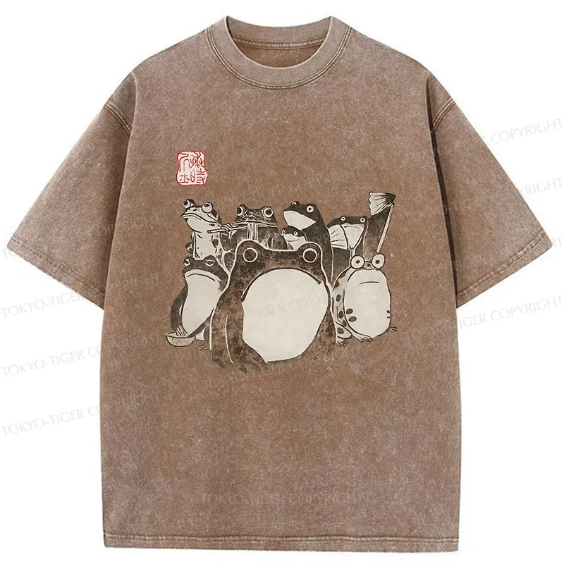Tokyo-Tiger Japanese Frog Team Washed T-Shirt