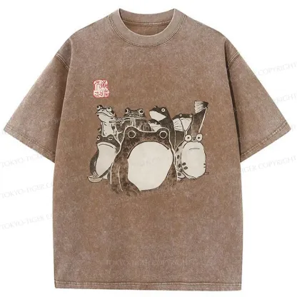 Tokyo-Tiger Japanese Frog Team Washed T-Shirt