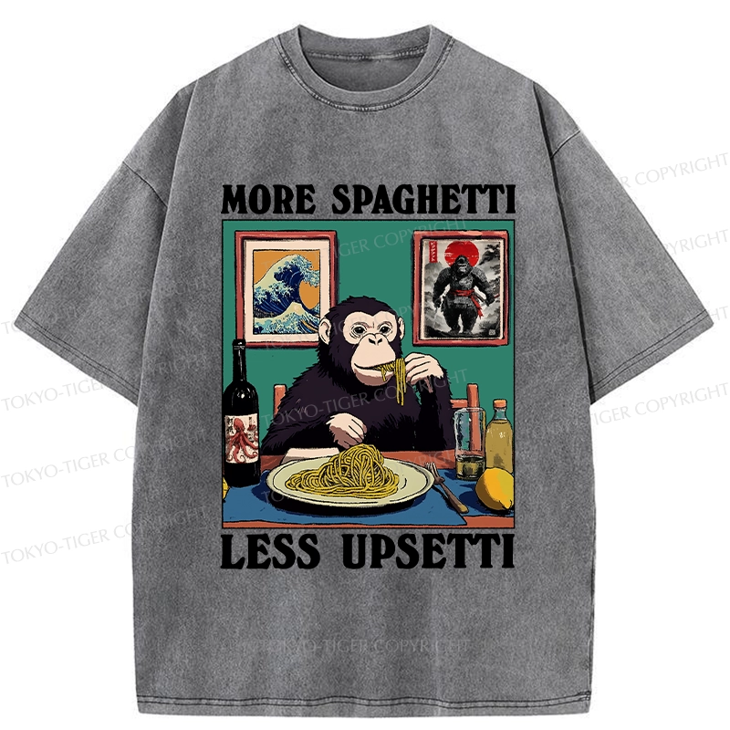 Tokyo-Tiger More Spaghetti Less Upset Bigfoot Washed T-Shirt