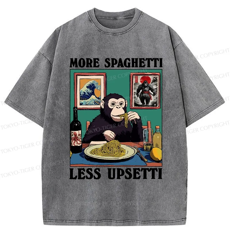 Tokyo-Tiger More Spaghetti Less Upset Bigfoot Washed T-Shirt