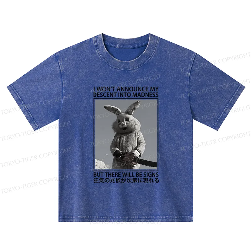 Tokyo-Tiger Rabbit Goes Into Madness Kids Washed T-Shirt