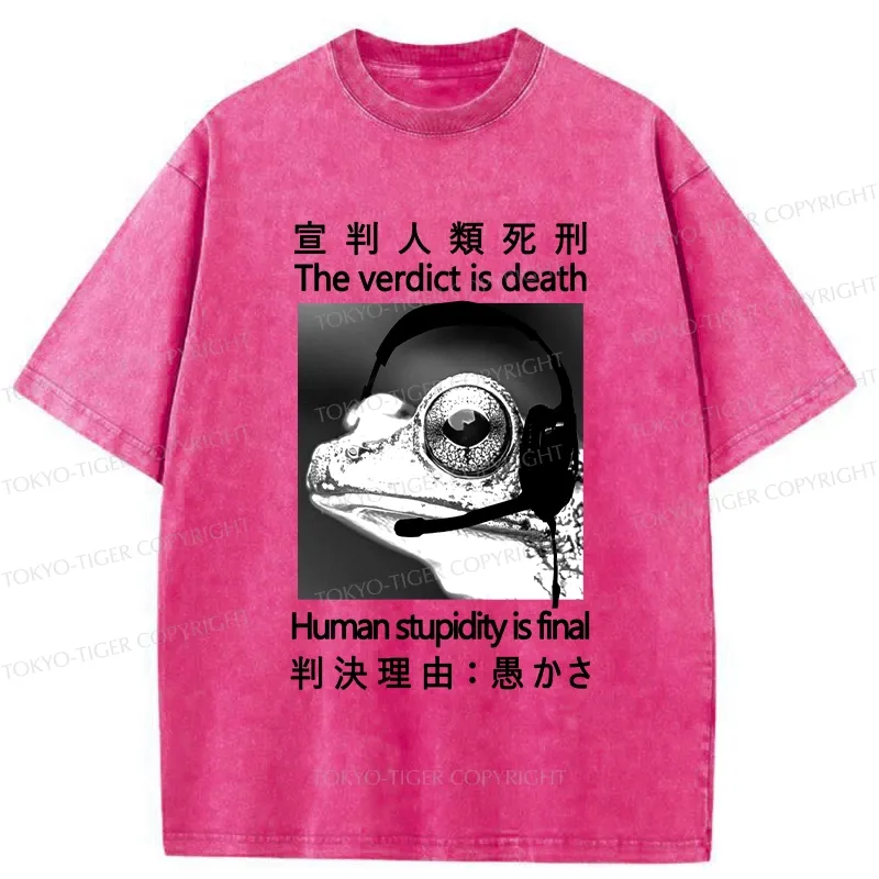 Tokyo-Tiger Frog Judge Washed T-Shirt