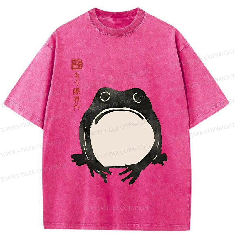 Tokyo-Tiger Retro Frog Japan Washed T-Shirt