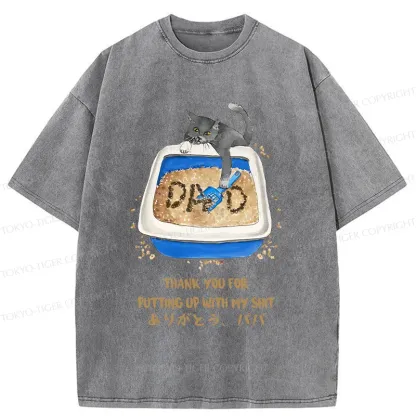 Tokyo-Tiger Thanks Father Washed T-Shirt