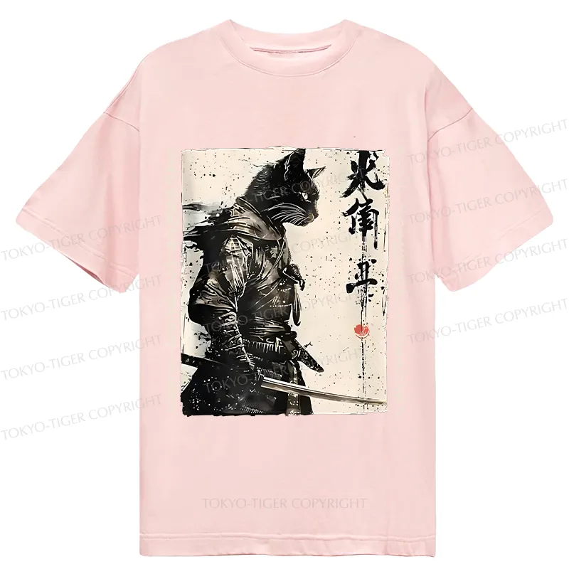 Tokyo-Tiger Cat Samurai Retro Classic T-Shirt