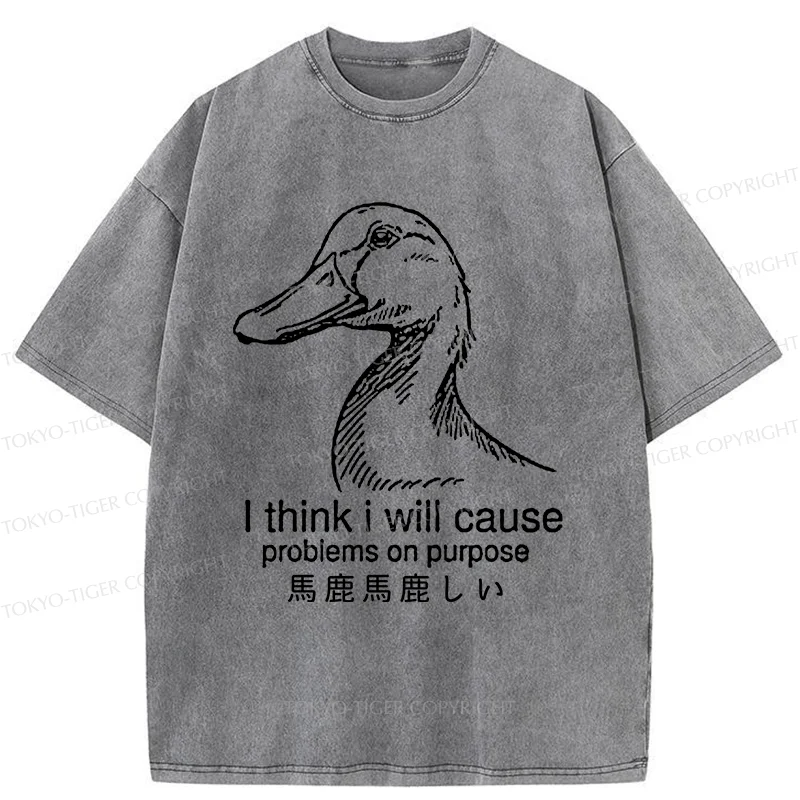 Tokyo-Tiger Silly Goose Washed T-Shirt