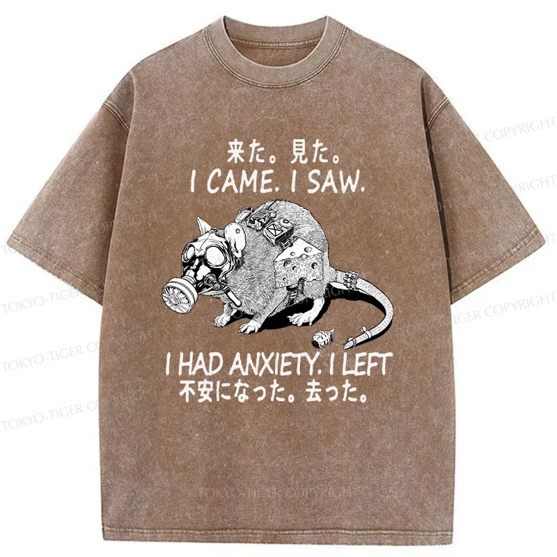 Tokyo-Tiger Anxious Mouse Washed T-Shirt