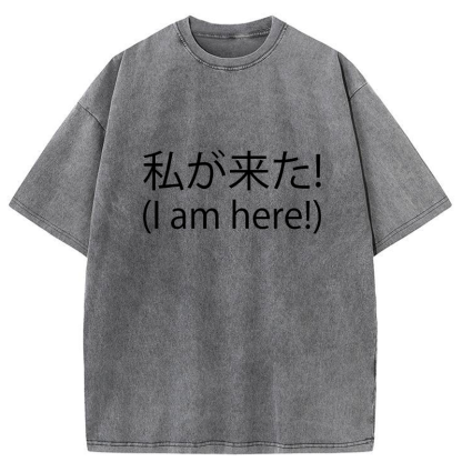 Tokyo-Tiger I'm Here Washed T-Shirt