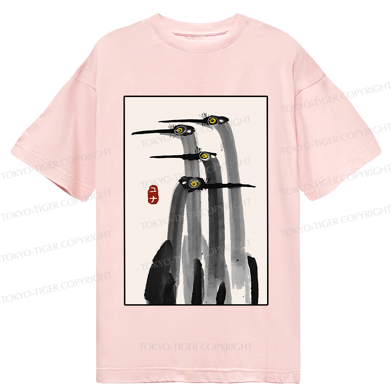 Tokyo-Tiger Japanese Crane Poster Classic T-Shirt