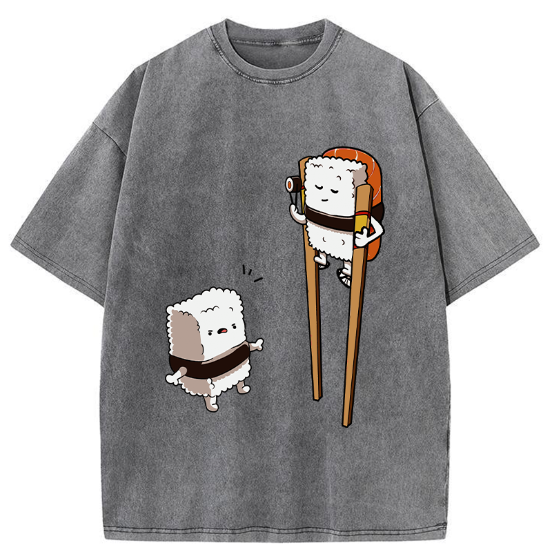 Tokyo-Tiger Sushi On Stilts Washed T-Shirt