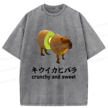 Tokyo-Tiger Kiwi Capybara Washed T-Shirt