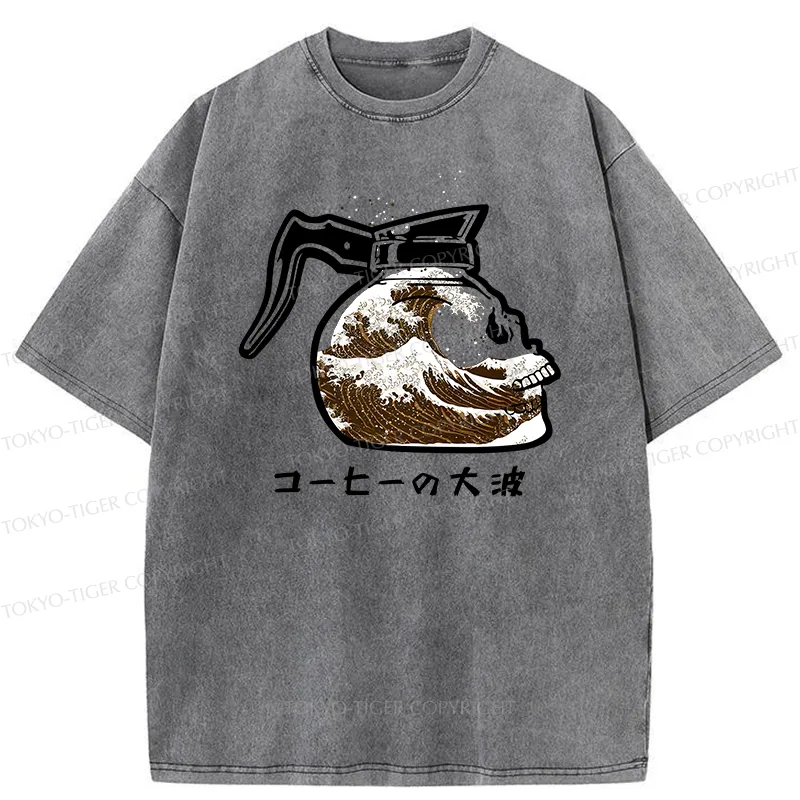 Tokyo-Tiger The Skeleton Contains Waves Washed T-Shirt