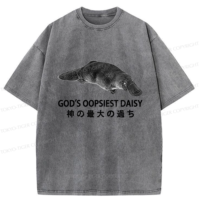 Tokyo-Tiger God's Oopsiest Daisy Washed T-Shirt