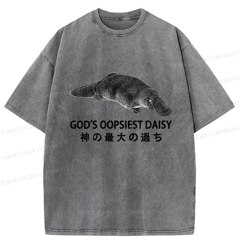 Tokyo-Tiger God's Oopsiest Daisy Washed T-Shirt