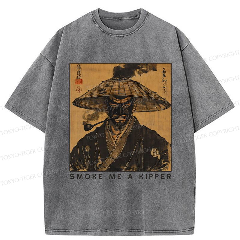 Tokyo-Tiger Funny Smoke Me A Kipper Washed T-Shirt