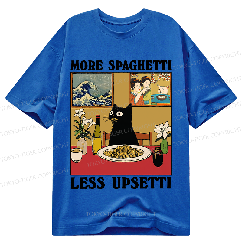 Tokyo-Tiger Cat Eating Pasta Classic T-Shirt