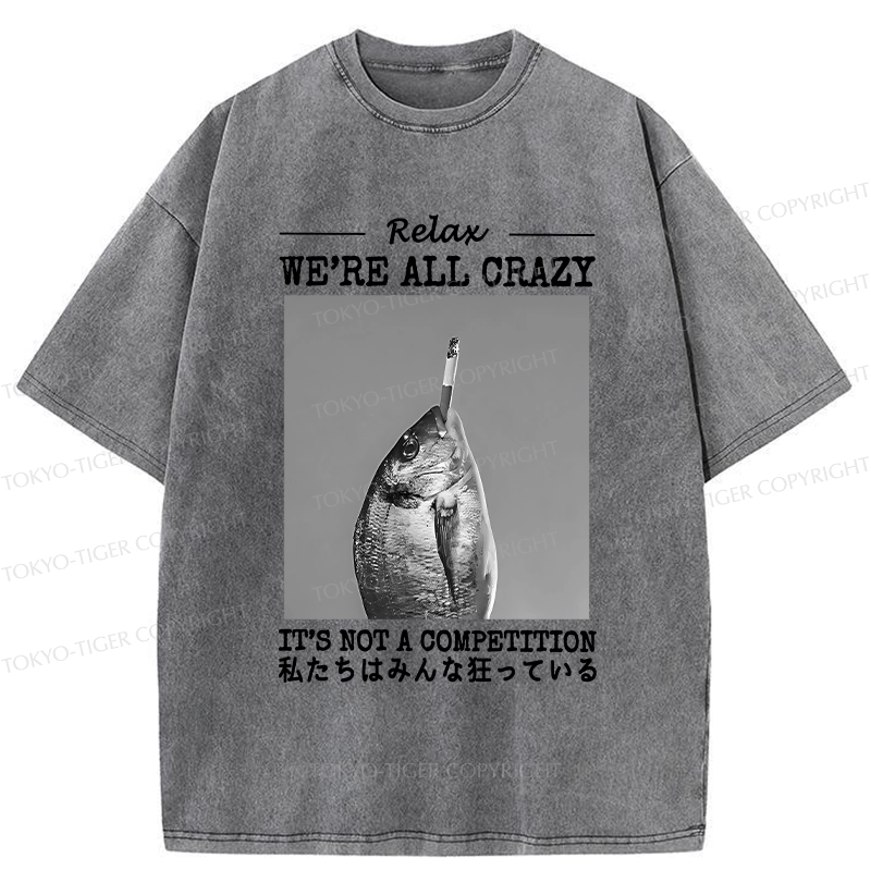 Tokyo-Tiger It's Not A Competition Washed T-Shirt