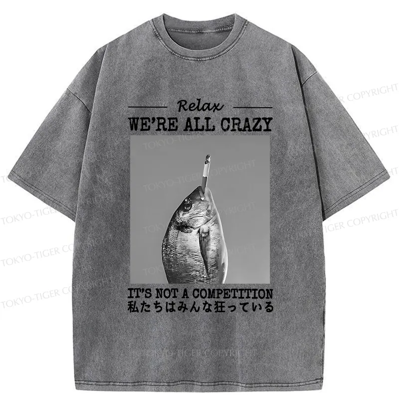 Tokyo-Tiger It's Not A Competition Washed T-Shirt