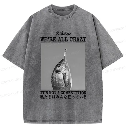 Tokyo-Tiger It's Not A Competition Washed T-Shirt