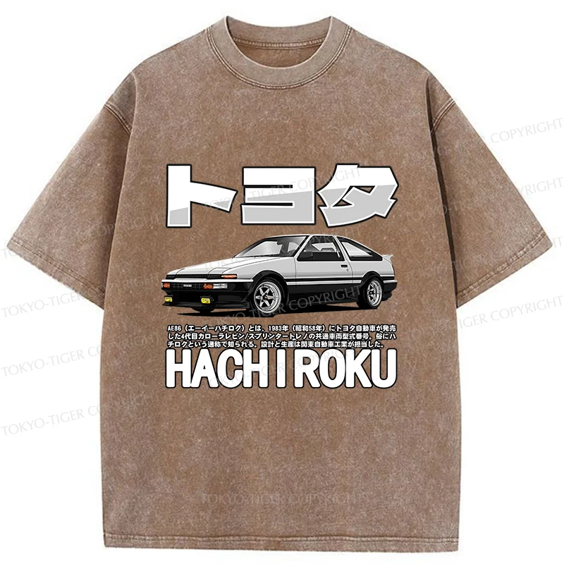 Tokyo-Tiger Japanese Classic Car Washed T-Shirt