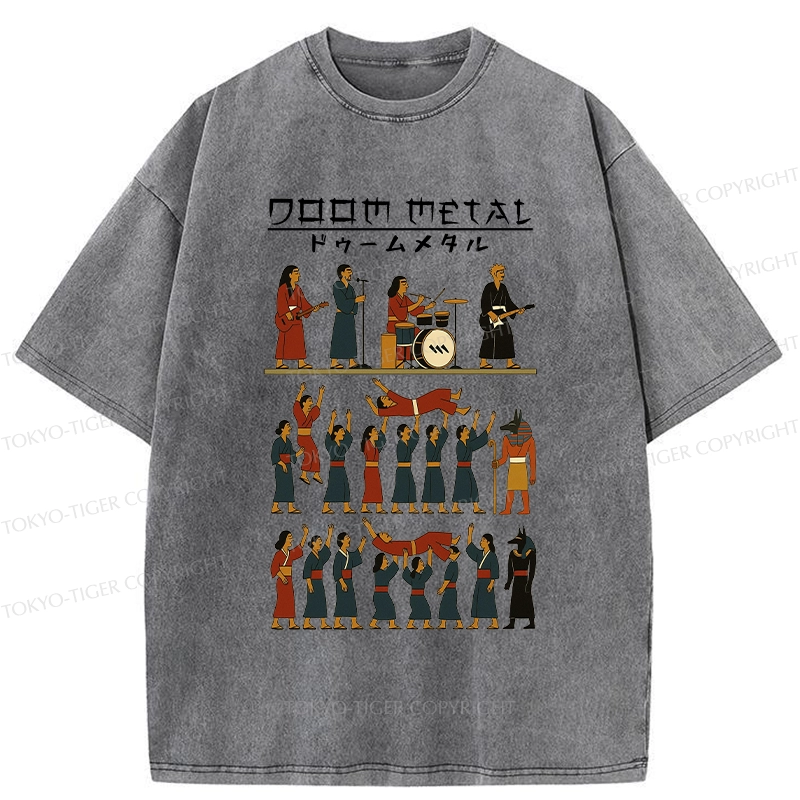 Tokyo-Tiger Doom Metal Washed T-Shirt