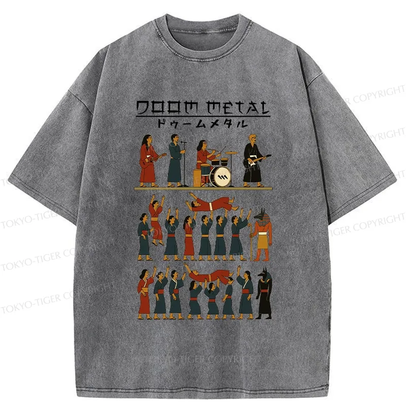 Tokyo-Tiger Doom Metal Washed T-Shirt